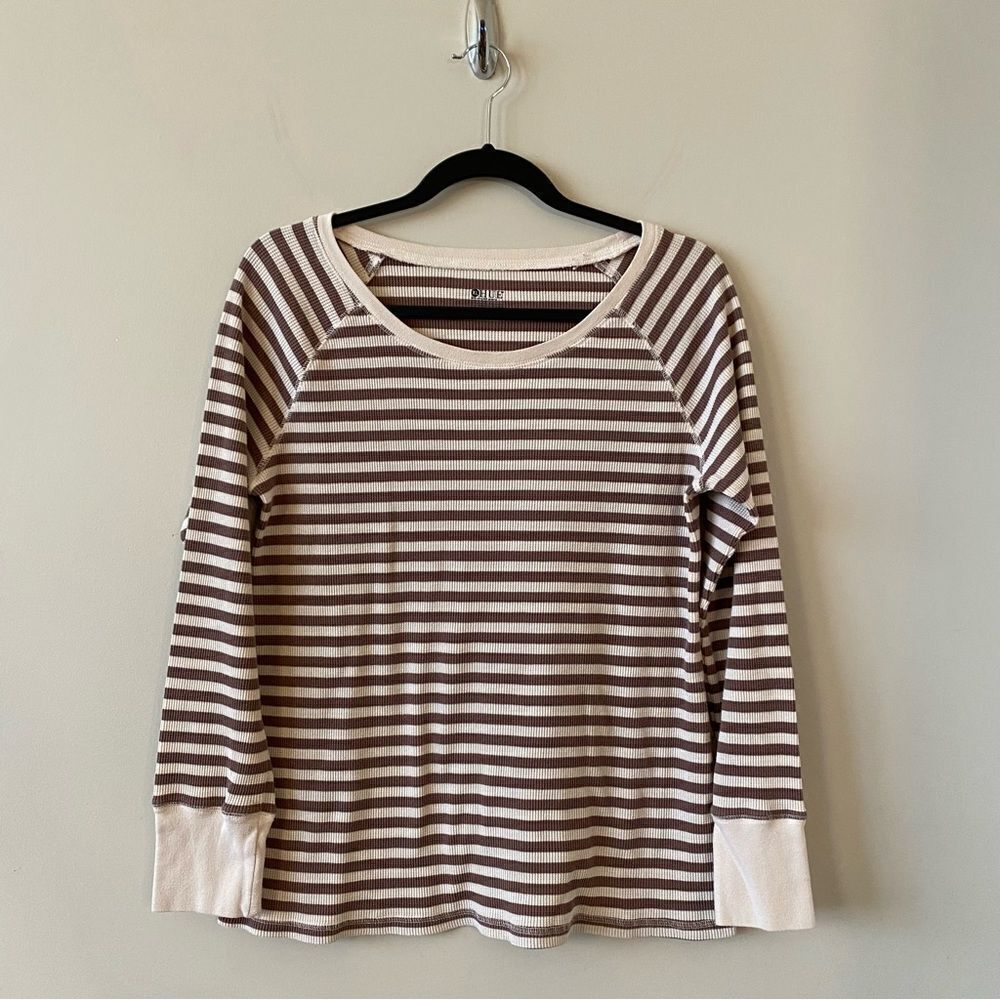 Hue-Stripe Cream & Brown Thermal